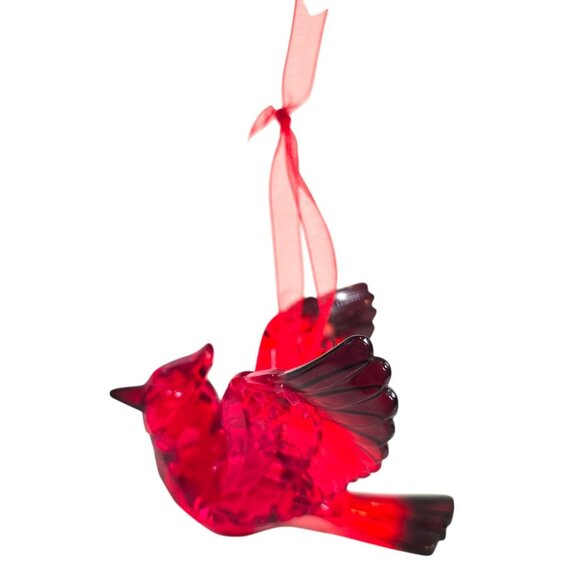 Cardinal Ornament Red Acrylic Bird Always Near Lost Loved One Grief Enesco Xmas - Picture 7 of 14